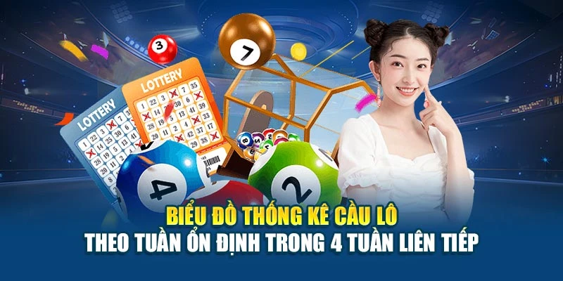 Biểu đồ thống kê cầu lô theo tuần ổn định trong 4 tuần liên tiếp